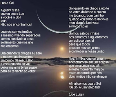 Joe Luigi Poemas.: Lua e Sol _Cartão